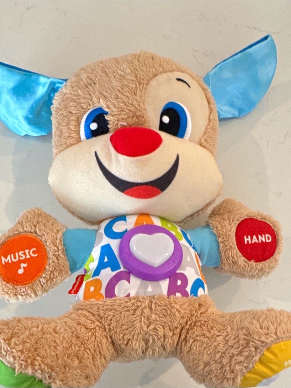 Fisher-Price Smart Stages Plush Interactive Puppy w/ Music ABC 123 Hand Buttons
